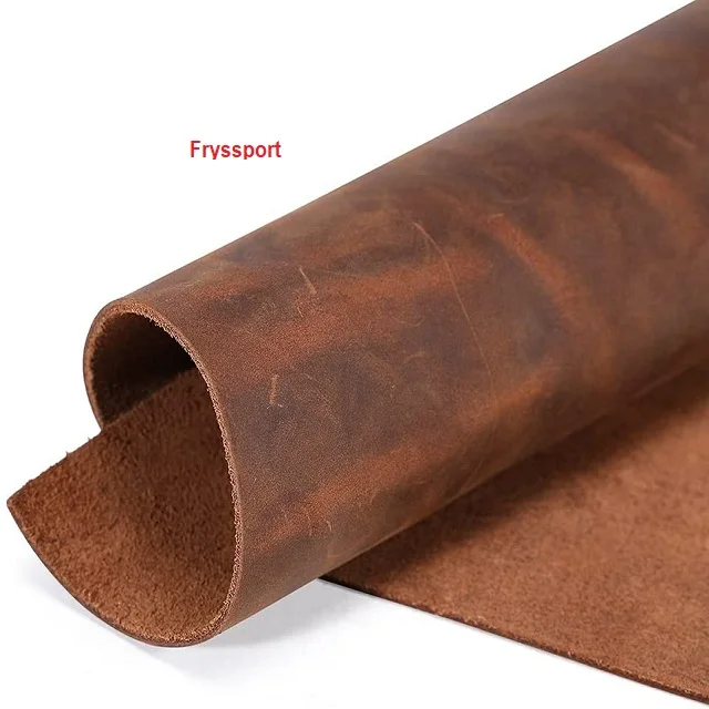 Latest Tooling Leather  Thick Finished Full Grain C for Home Decor Workshop Crafting Leather Dark Brown
