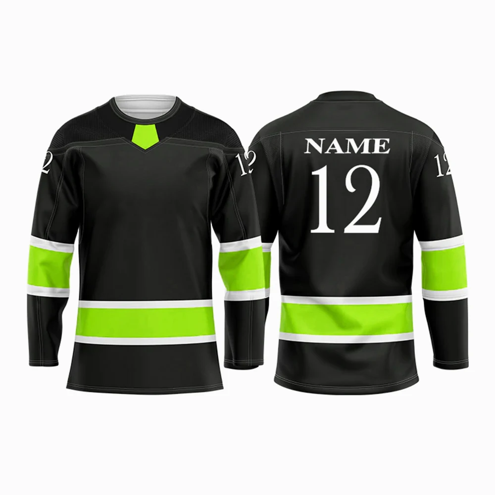 Team Wear Ice Hockey Jerseys Polyester Made Winter Warm Ice Hockey Jerseys Custom Design Printed Jerseys For Adults