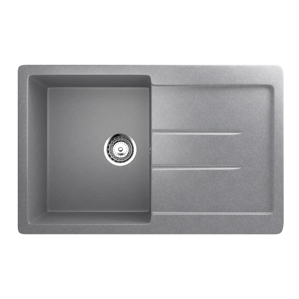 Durable kitchen sink single bowl ULGRAN U-507 reversible, composite rectangular color kitchen sink