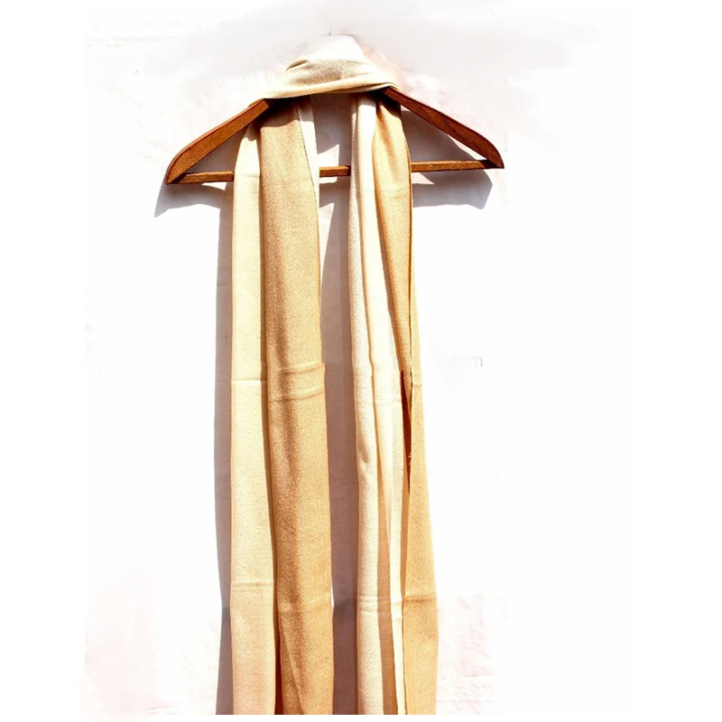 Handwoven Camel Color Soft Indian Cashmere Lambswool Shawl
