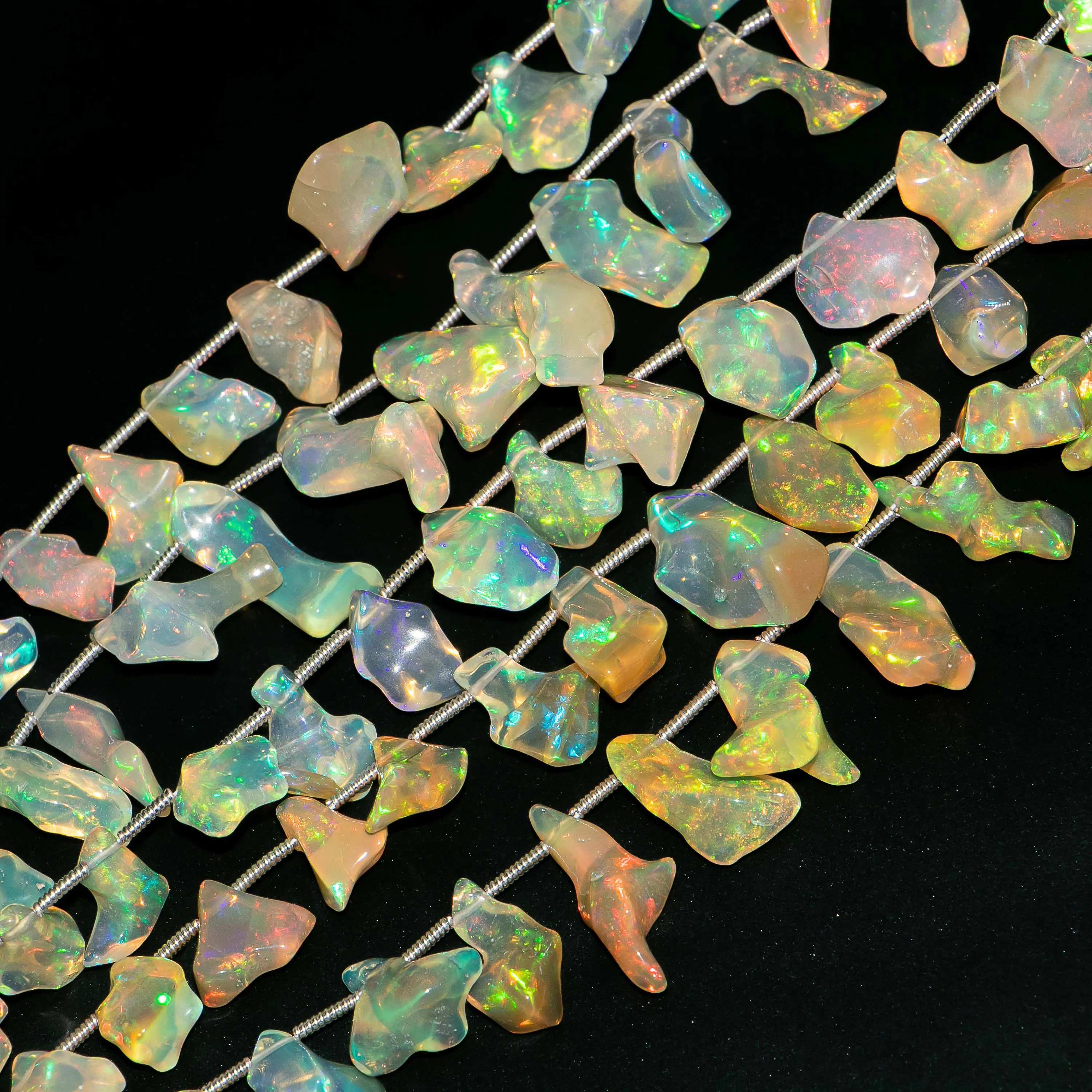 Необычные эфиопские опалы необычной формы бусины-nuggets опал неровной драгоценные бусины