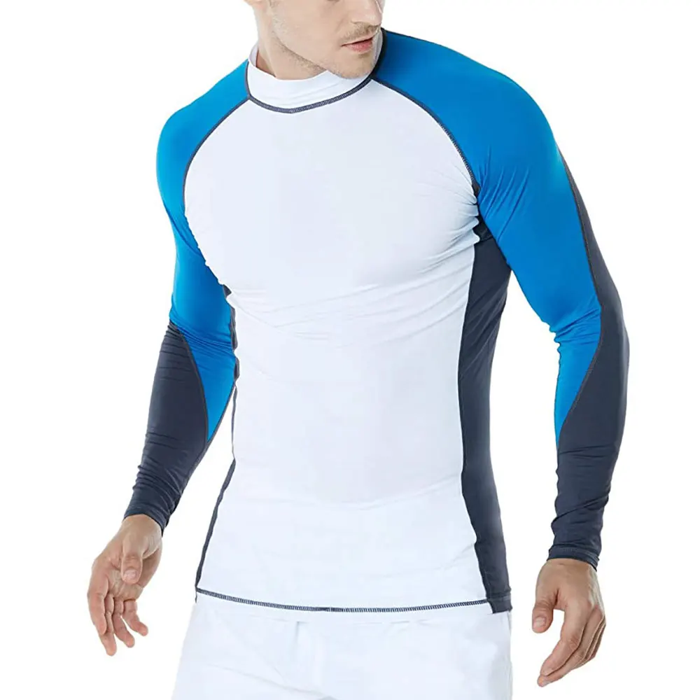Mens Custom Rash Vest Long Sleeve Lycra Compression Shirt Quick Dry Rashguard Sublimation Rash Guard Men Quantity Top Customize