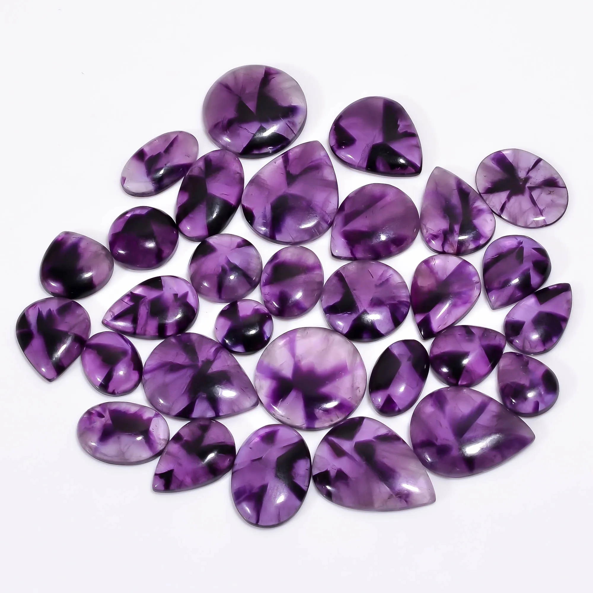 Natural Trapiche Amethyst Cabochon Cut Loose Gemstone Pendant Ring Necklace Jewelry Designer Gemstone Cabochons Cut Loose Gems