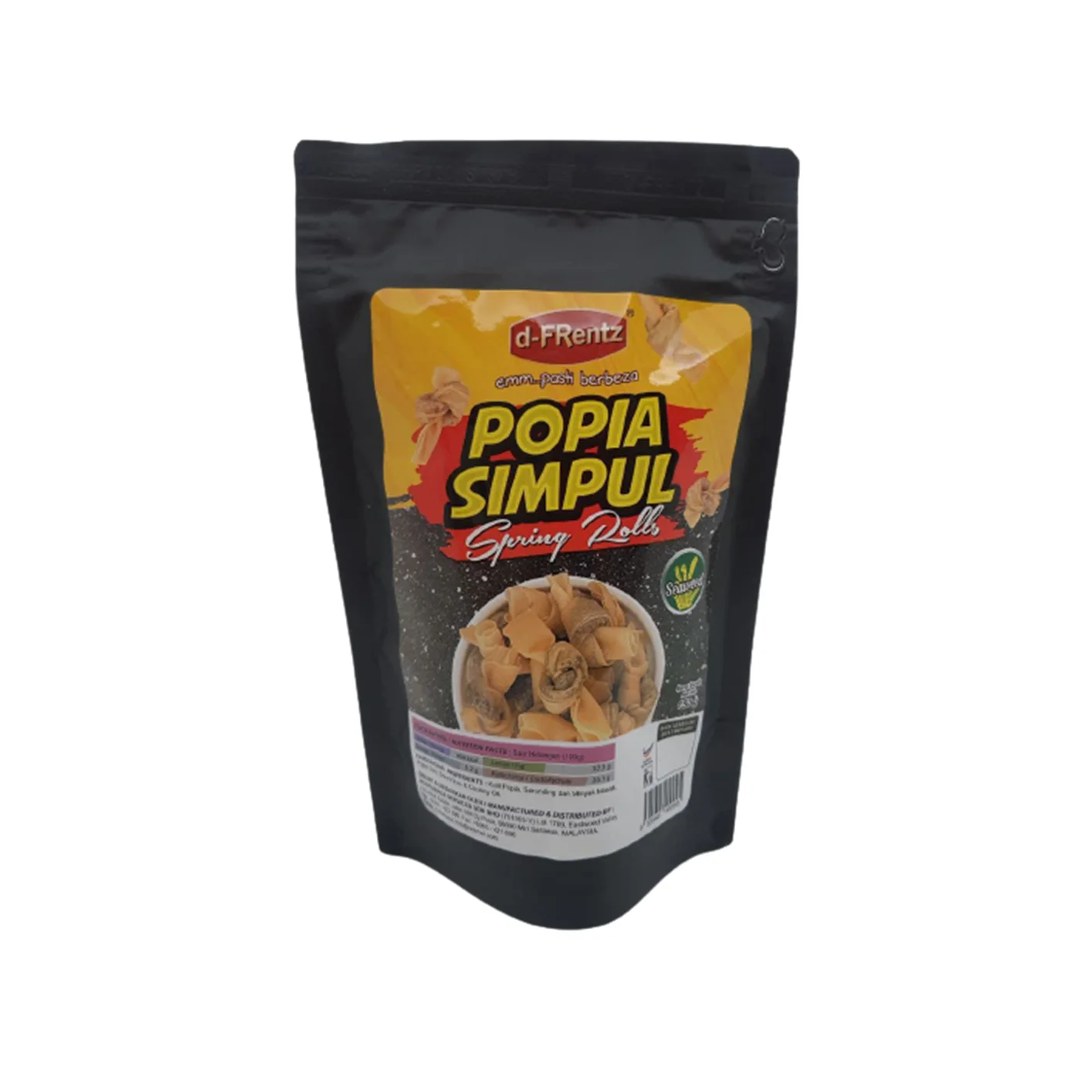 Low MOQ Spring Rolls Snacks with Seaweed Filling Inside 150GM Halal Muslim Friendly Perfect to Eat During Watching TV