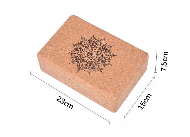 Light Weight Color Blocking Custom logo Eco Friendly Yoga Blocks Cork Yoga Block