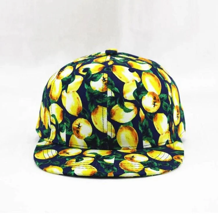 Unisex printed multi color hip-hop adult skull snap back cap