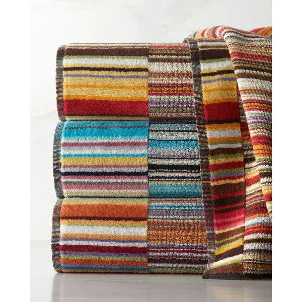 Yarn dyed Multi Stripe Bath Towels 100% Cotton with Fancy Packing