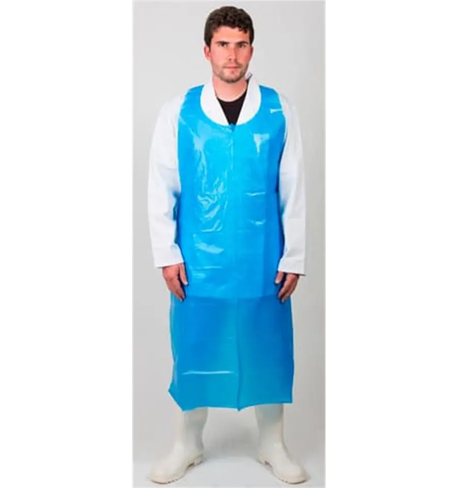 Blue Polyethylene (PE) Disposable Apron Direct from Vietnam Manufacturer 26 X 48inch 2mil Thickness for Cleaning Accept H LDPE