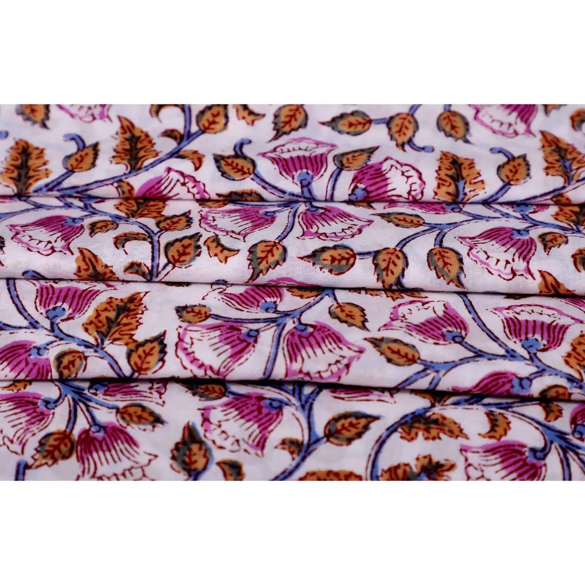 Hand Block Print Sewing Fabric By Yard 100% Cotton Dress Making Running Material Indian Home Furnishing Fabric