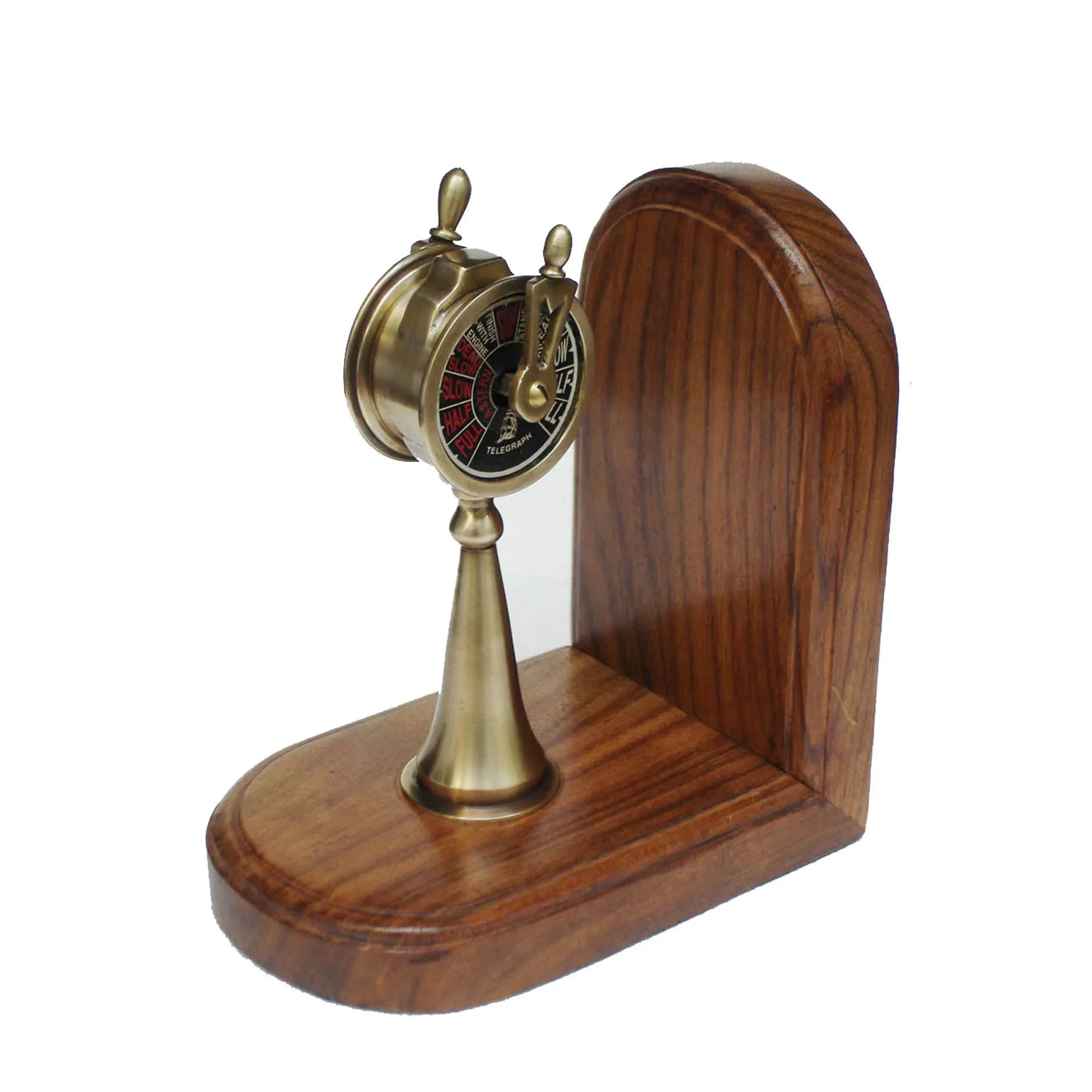 MODERN DESIGN SHIP TELEGRAPH BOOKEND BOOK HOLDER FOR OFFICE AND HOME USE WOODEN BOOK END GIFT ITEM