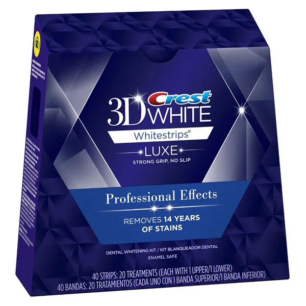 
Crest 3D Whitestrips Crest 3D White Professional Effects 1 box 20 Pouches 40 Strips Crest Whitestrips 