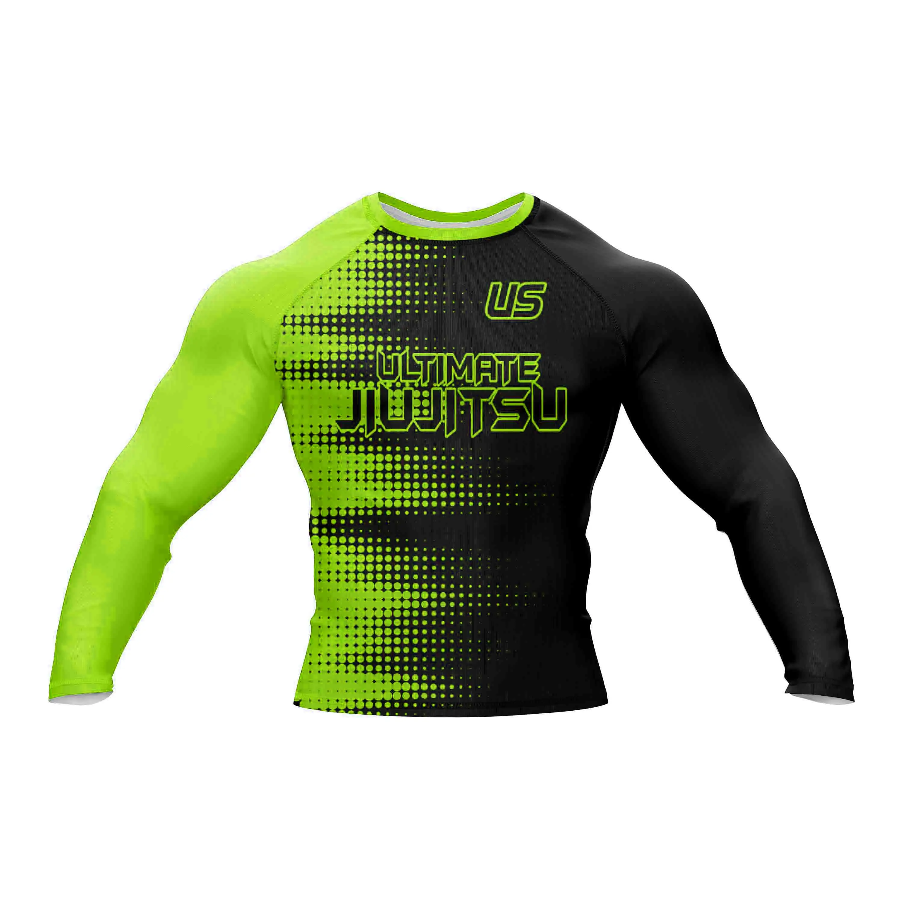 Customized Sublimation Full Sleeve Rashguard MMA & BJJ Sports Wear for Gym Fitness Training