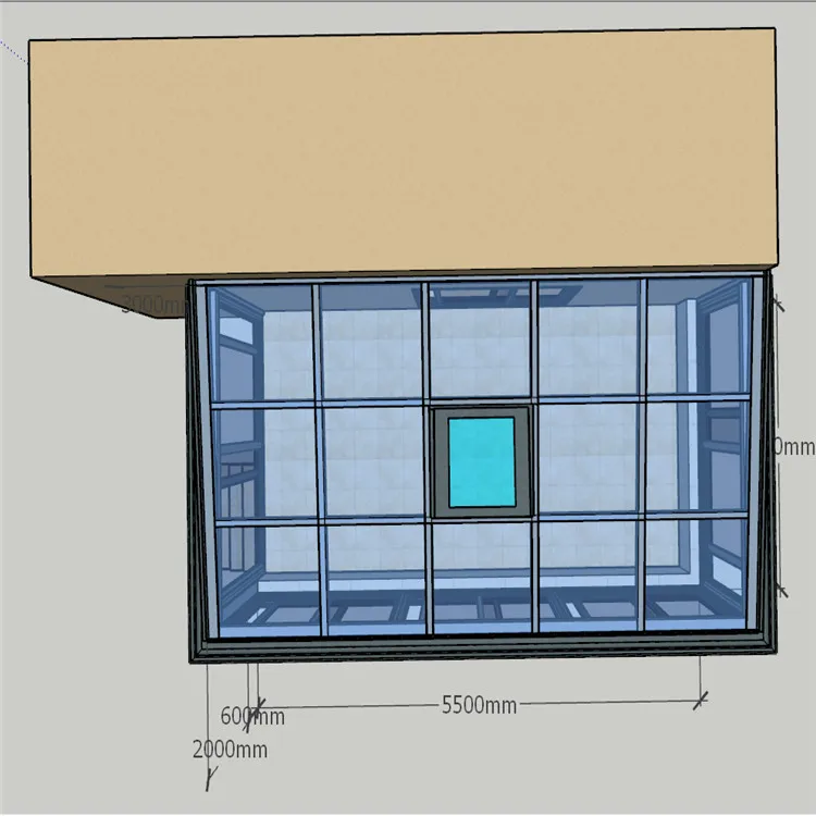 New High Profile Automatically Sunroom Slant Tempered Glass Sunroom Outdoor Glass Room For Garden House Sunroom Glass Door