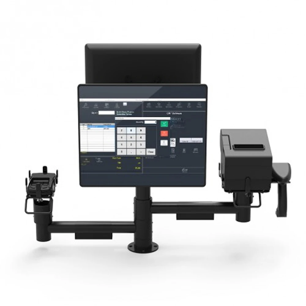 Tech Lab Pole Mount Stand Mounting Solutions for Pos Commercial Display System Rotate 360 Around the Pole be Adjustable