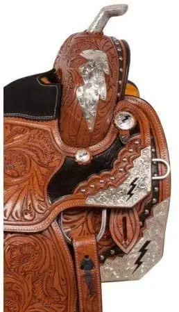 Star International Genuine Leather Western Pleasure Show Horse Saddle Tack Set Headstall, Breast Collar & Reins