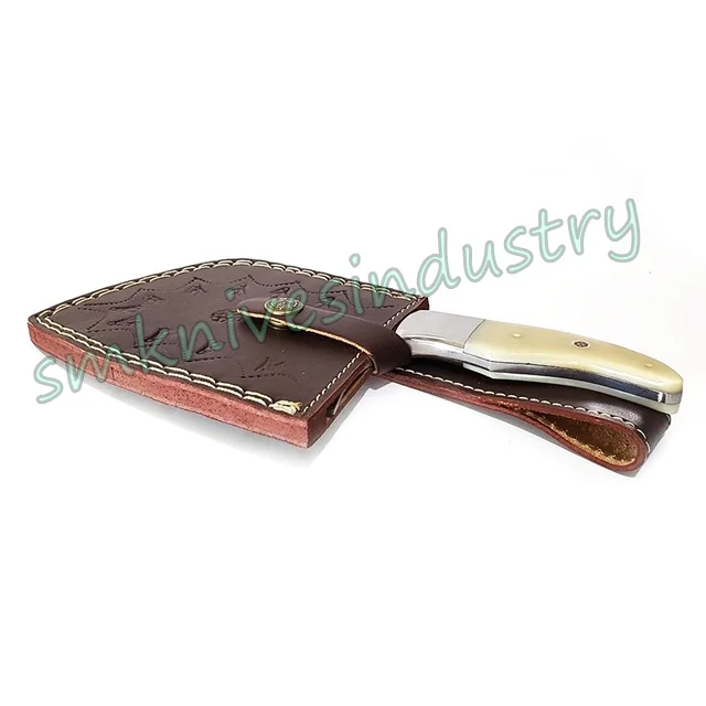 Damascus Chopper Cleaver Knife Custom Handmade Kitchen Chef Butchers Cleaver  (smk1707)