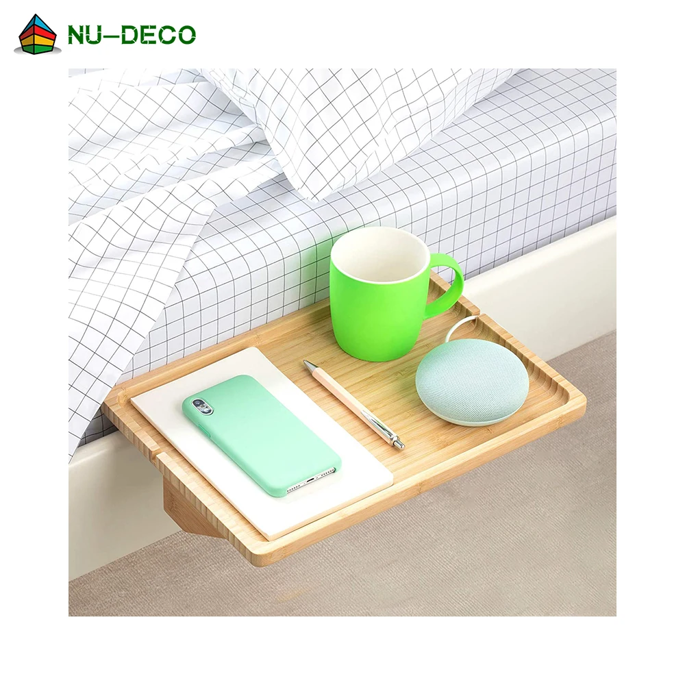 Bamboo Bunk Bed Table Bedside Shelf for Bed