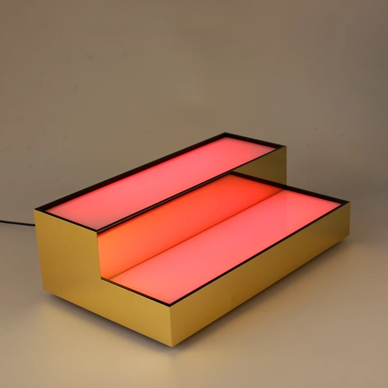 Wine Display Shelf Factory Custom Wine Display Rack Retail Acrylic Wine Display Stand With Led Light