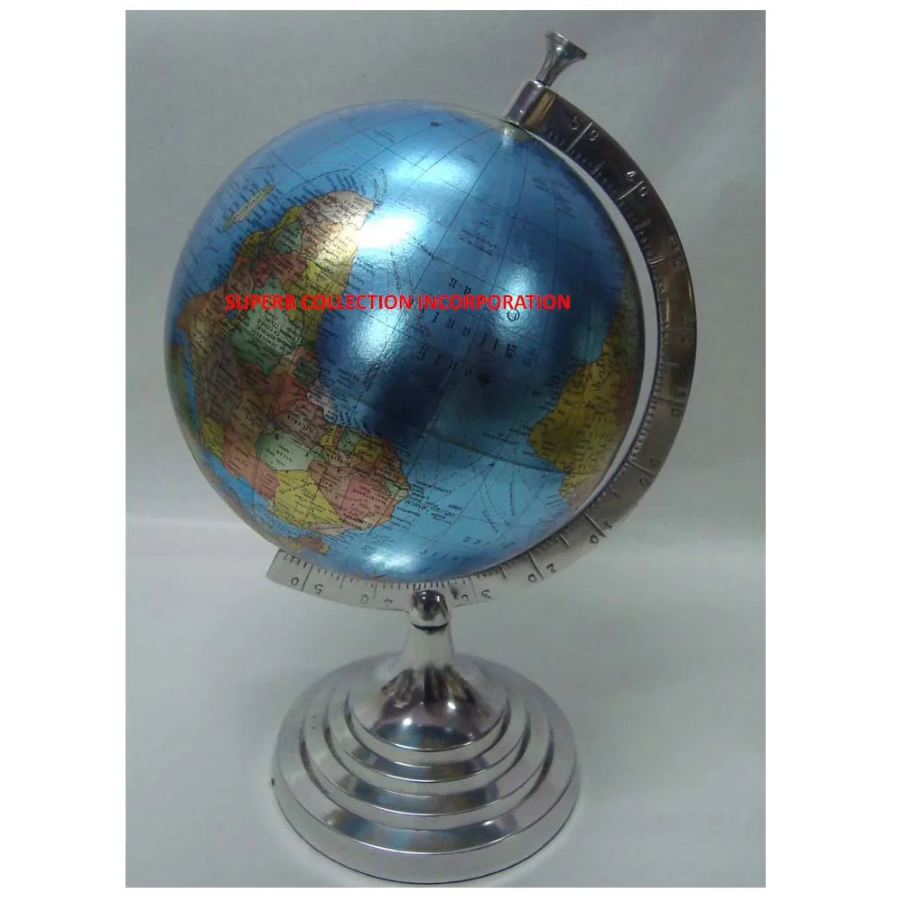  Decorative Luxury Silver Metal Globe Sphere for