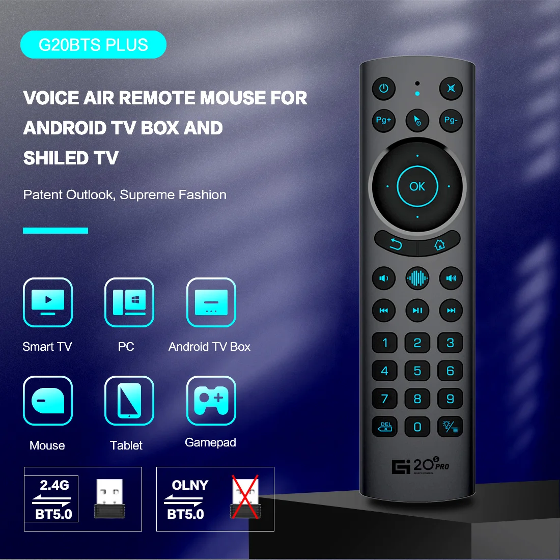 New Arrivals G20S PRO BT Smart TV Remote Control Toys with 5.0BT Wireless Backlit Air Mouse IR Learning G20S Pro BT