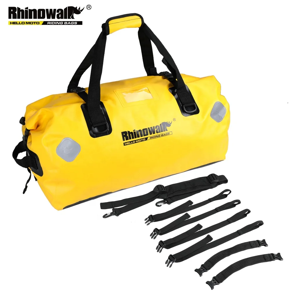 Rhinowalk 65L Waterproof Motorcycle Bag Tank Motorbike Tank Motorbike Duffle Rear Bag saddle duffel tail bag for motorcycle