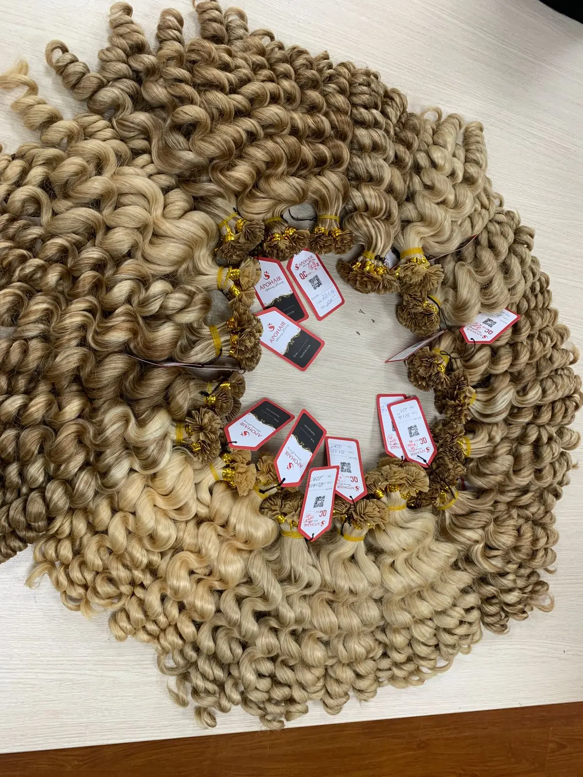 Vietnamese Human  Wavy Hair   Diffrent   Colors  Flat-Tip Keratin   Hair Extension