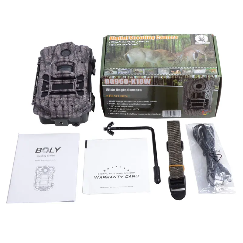
Wide angle 110 degree FOV Boly low glow scouting cameras 24MP 0.7s trigger time wild life trailing deer photo traps game cameras 