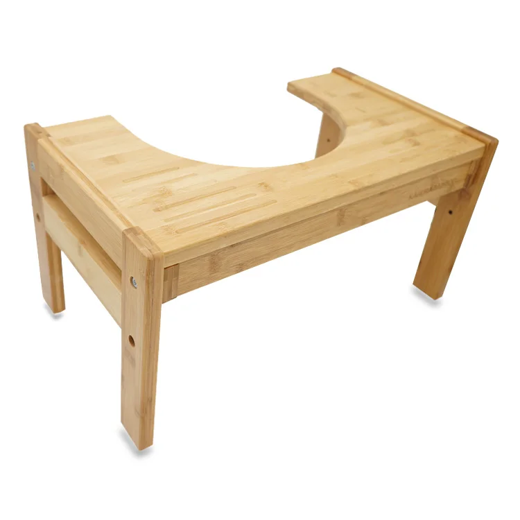 Приседании и туалетный стульчак Non-Slip Bamboo туалет горшок стул шаг переносная ванная комната приседание
