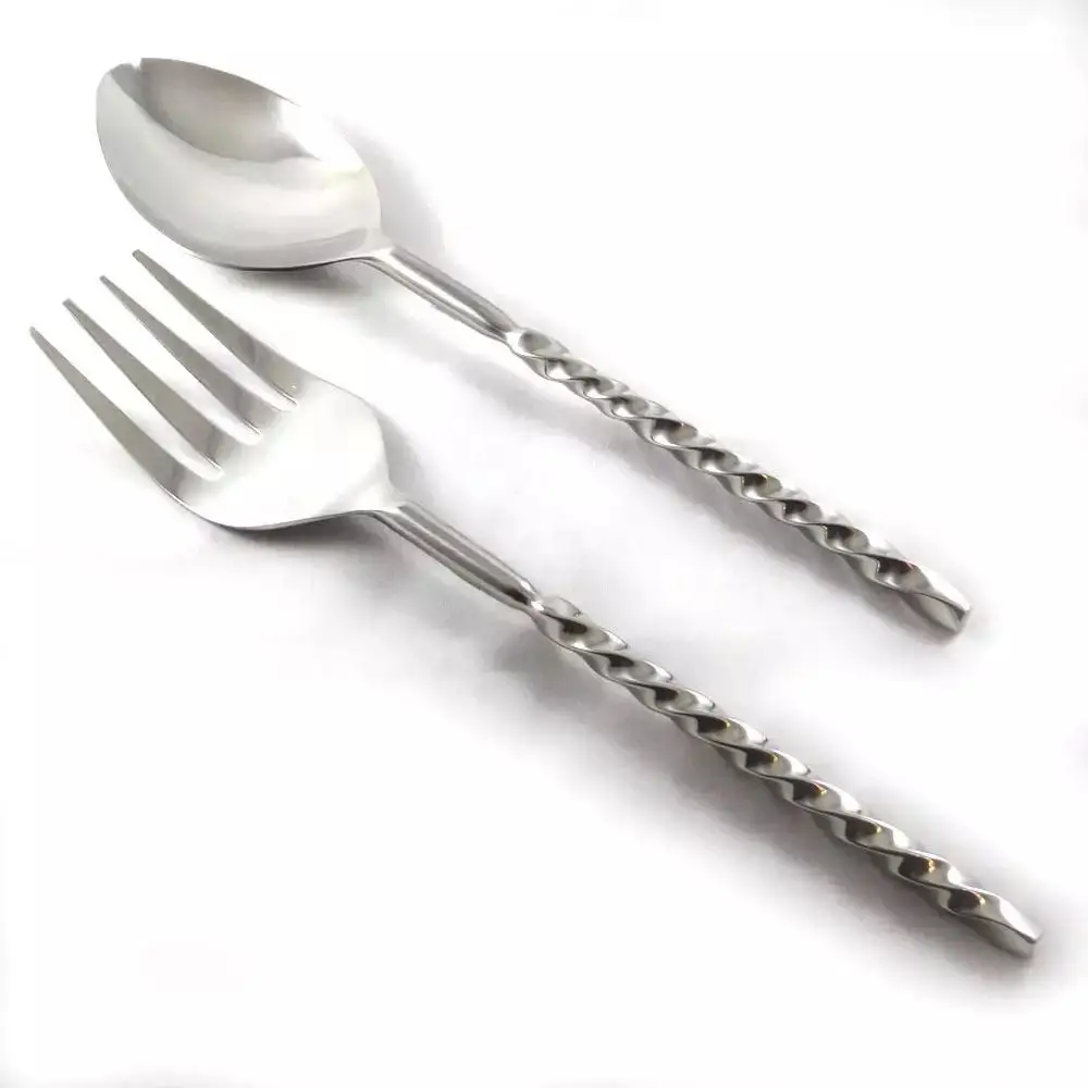 Wholesale Price Stainless Steel Salad Server Set Home Hotel Restaurant Events Tableware Use Kitchen Accessories At Best Price