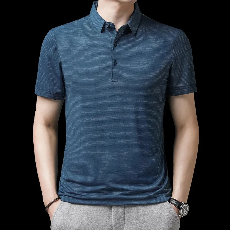 New Summer Men Polo Shirts Fashion Solid Polo Shirt Men Short Sleeve Slim Fit Brand Quality Casual Business Social Polos Me