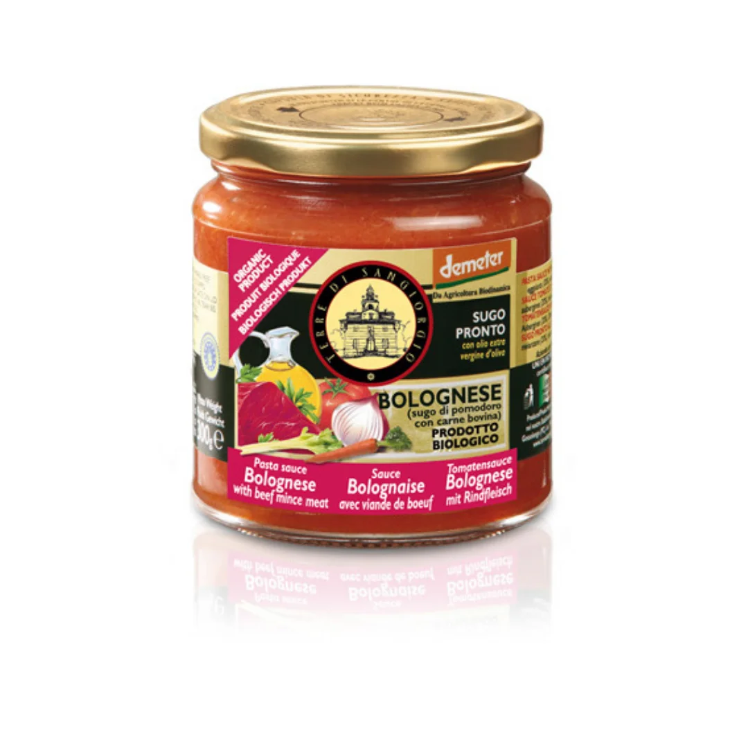 Organic italian quality ready to eat TOMATO SAUCE bolognese 300gr