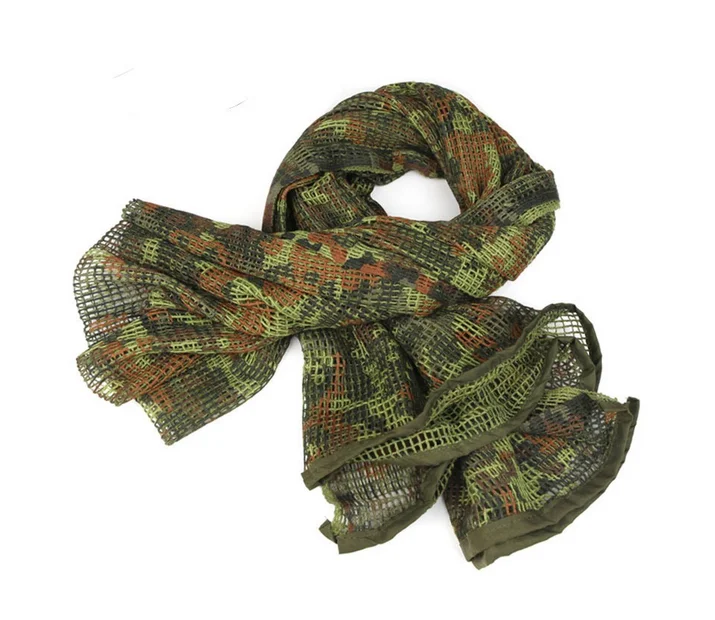 Military Camo Disguise Tactical Mesh Army Breathable Scarf Wholesale Knitted Sniper Face Veil Scarves