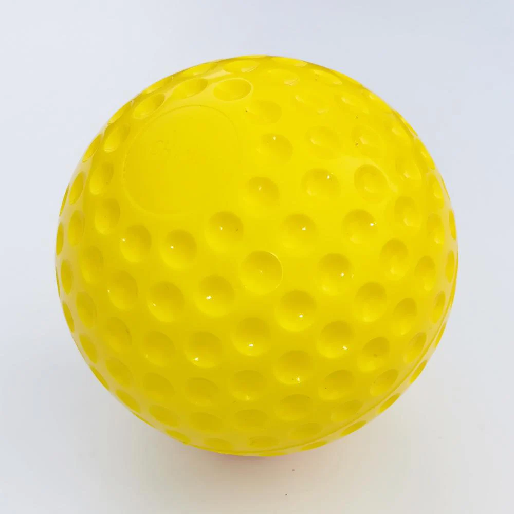 High quality softball pitching machine Ball Extra Hard Yellow hurling Dimpled Ball