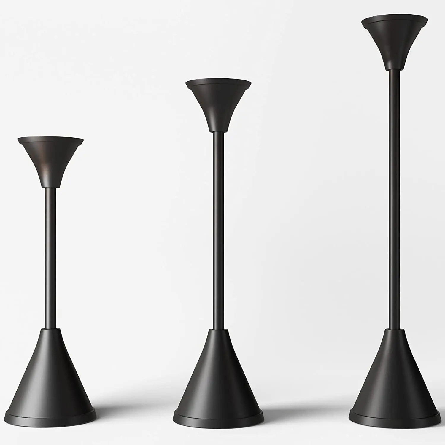 Factory Prices Candle Holder Black  Centerpiece Acrylic Glass Candle Holder Candlestick Holder For Decoration Uses