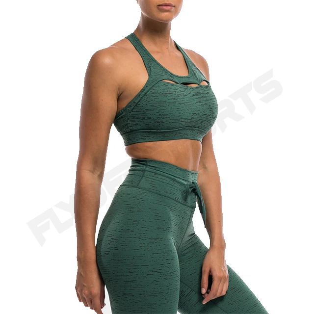2022 Custom Women Fitness High Waist Sport Workout Clothing Sports Active Wear Seamless Acitvewear Yoga Bra