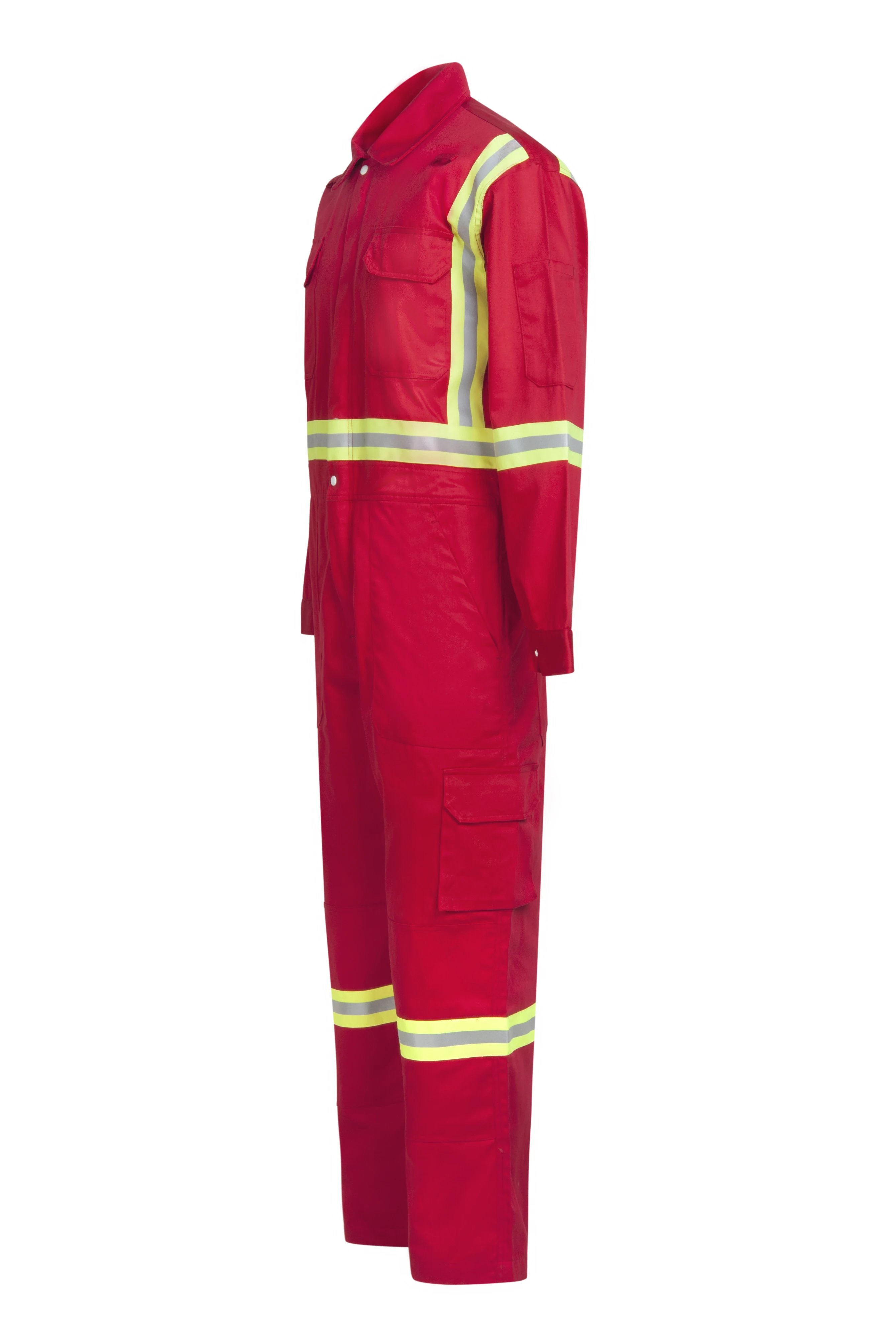 Heat resistant 65%cotton, 33% Modacrylic, 2% Ani-static Fiber Overalls reflective Flame Retardant Coverall