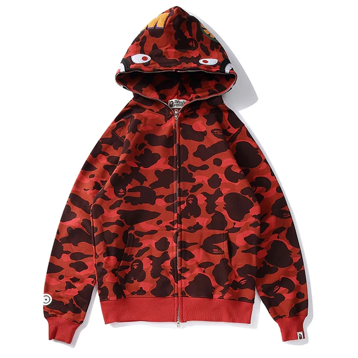 Pink Camouflage Bape Hoodie Cartoon Wholesale Custom High Quality Unisex Pullover Print Camo Men Hooded Customized Color Unlined
