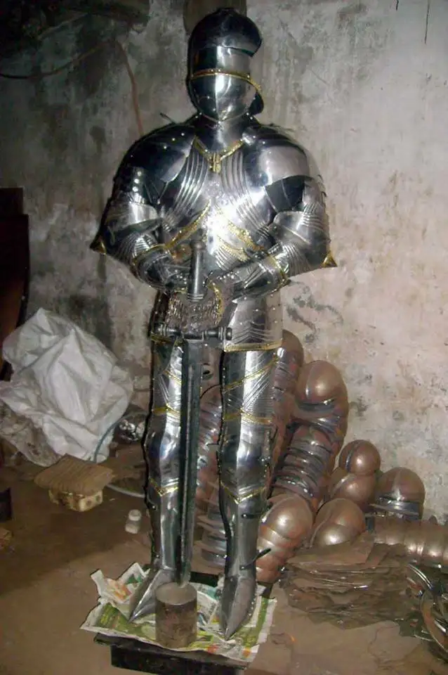 Medieval Knight Wearable Suit Of Armor Crusader Gothic Full Body Armour ZA79
