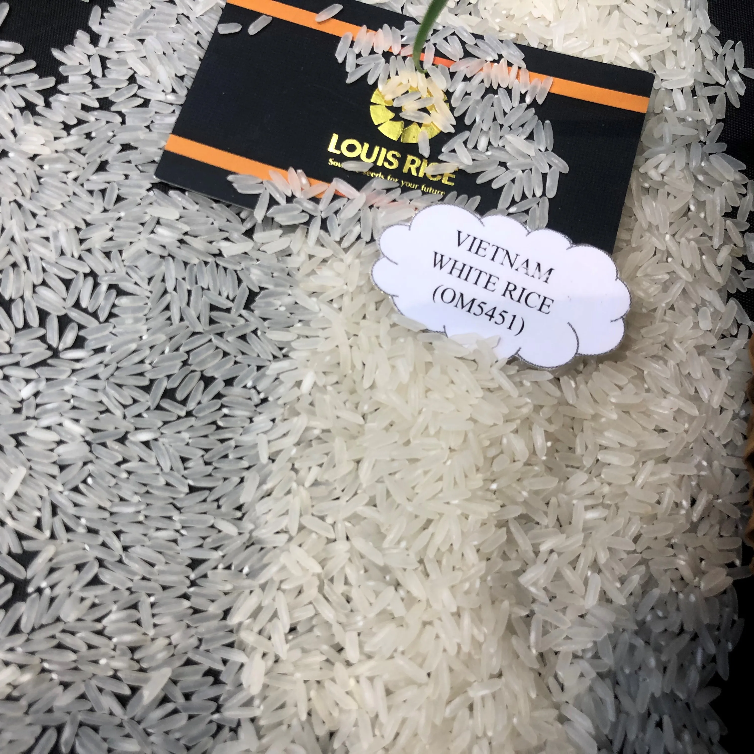 
Top selling Vietnam long grain white rice 5% broken Louis Rice (OM5451) 