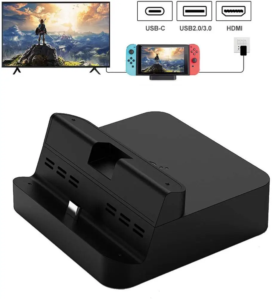 Gulikit переключатель док-станция портативный TV адаптер для Nintendo Switch с USB-C PD зарядная подставка ТВ преобразователь