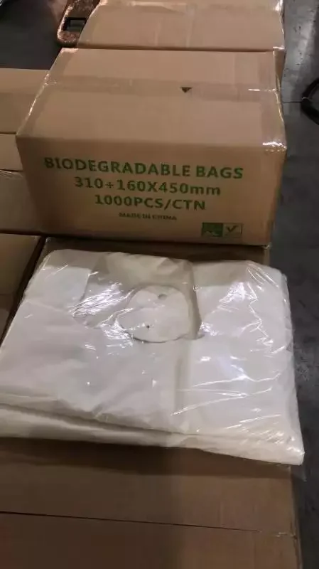 4 color print PLA T shirt bag with low price and fast delivery