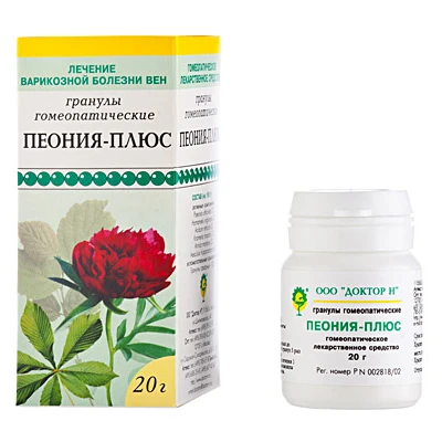 
Peonia-plus granules from varicose veins of the legs, 20g 