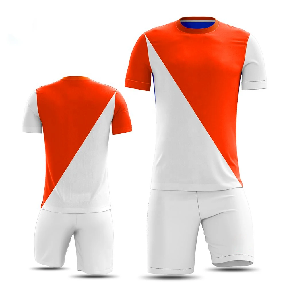 
Double tone color Soccer Uniform Quick Dry Jersey with Short hot Selling uniform for sale 