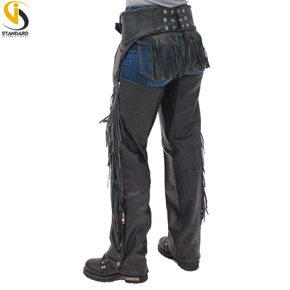 Classic style Horse Riding Top Quality Stylish Leather chaps with Low Rise Double Buckle Chaps