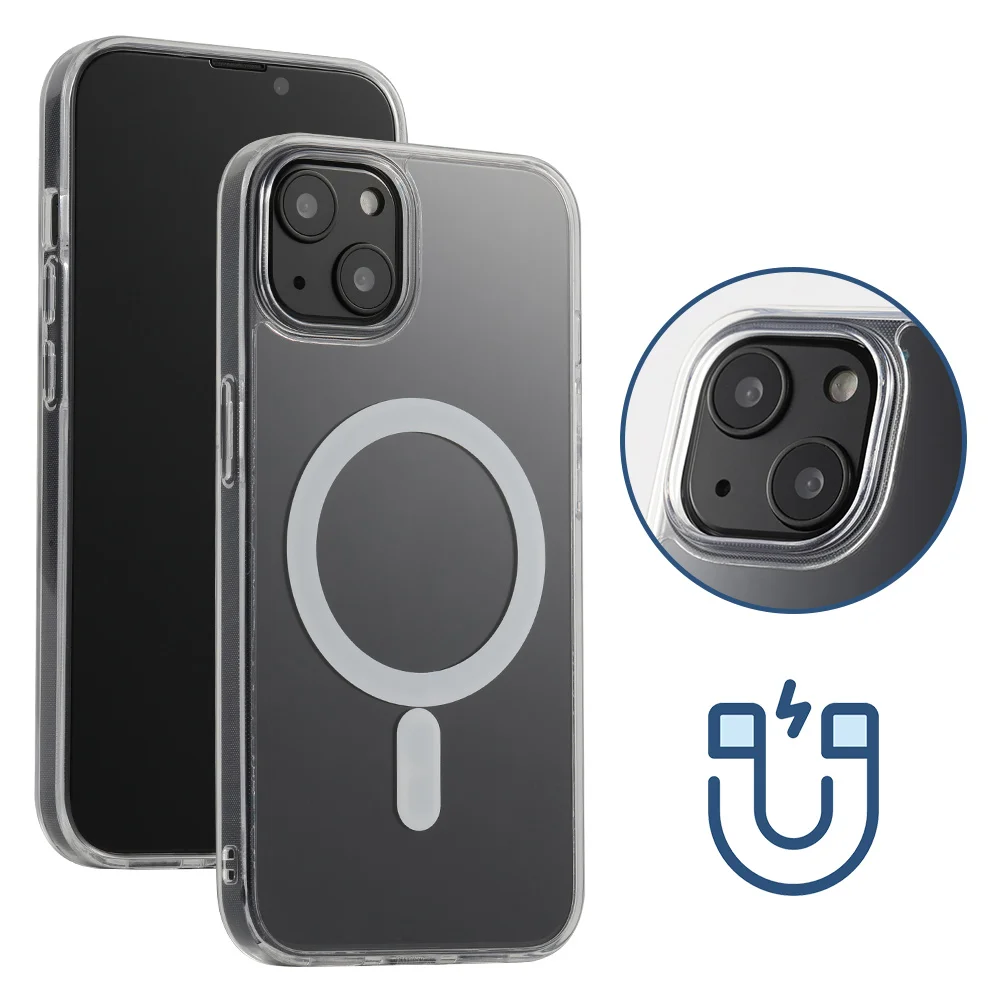 2021 New Magectic Wireless Chargers TPU Transparent Case for iPhone 13 12 11 X Case Protecting Mobile Phone Case