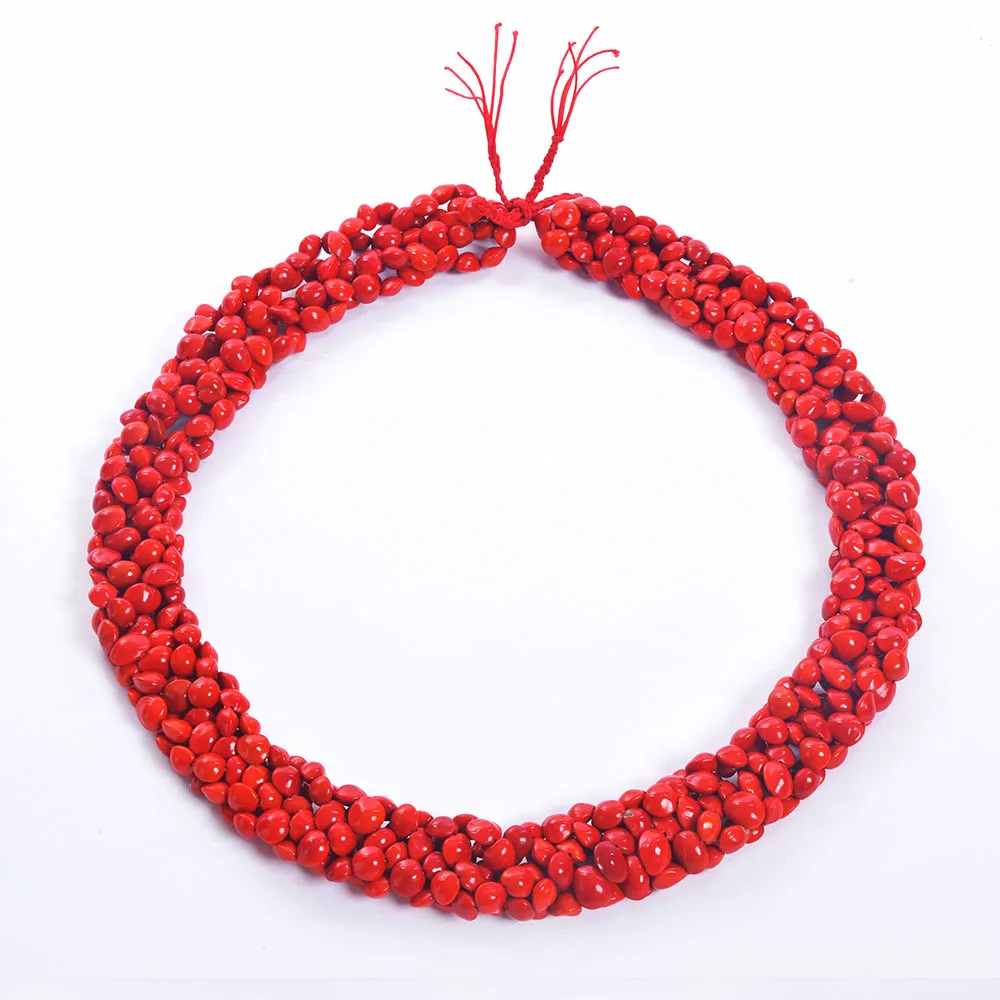 Wholesale Natural Bodhi Necklace Red Beans Acacia Beans KN-jn002 Kukui Leis Fashion Jewellery Wearing