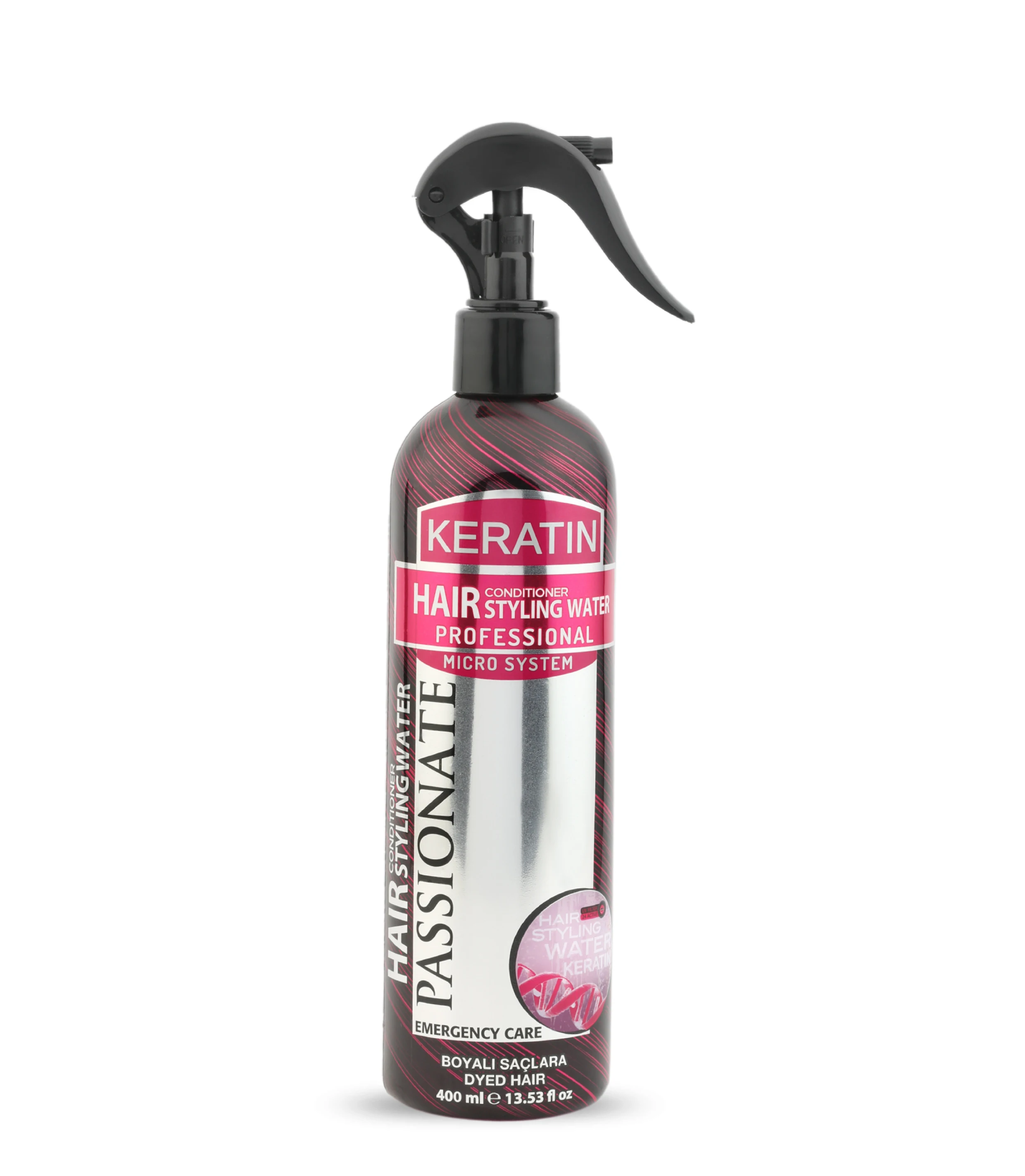 Passionate Hair Styling Water 400 ml Professional System for dyed hair with Keratin