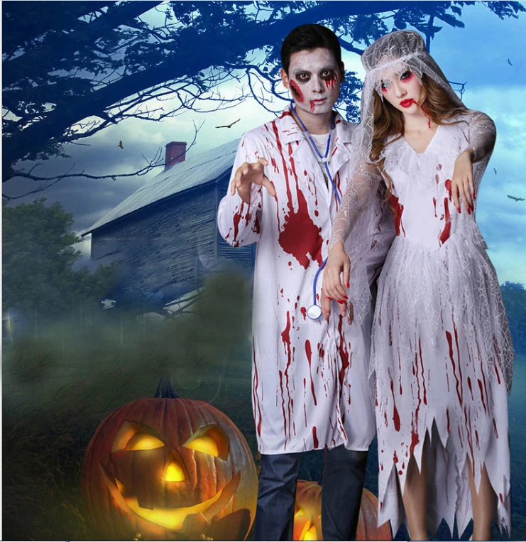 
Affordable Custom Logo Halloween Sexy Outfit Sexy Erotic Nurse Zombie Worker Cosplay Costumes 