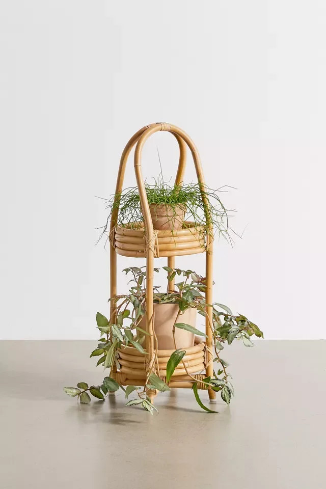 Rattan Indoor Plant Stand, Natural Planter, Rattan Standing Planter Made in Vietnam SRH-028