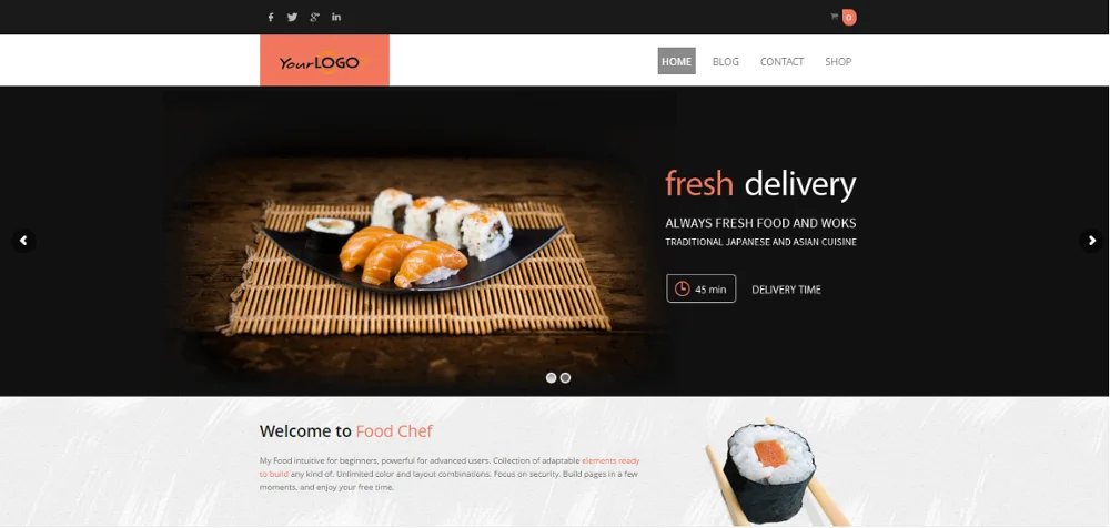 Best food store website design in